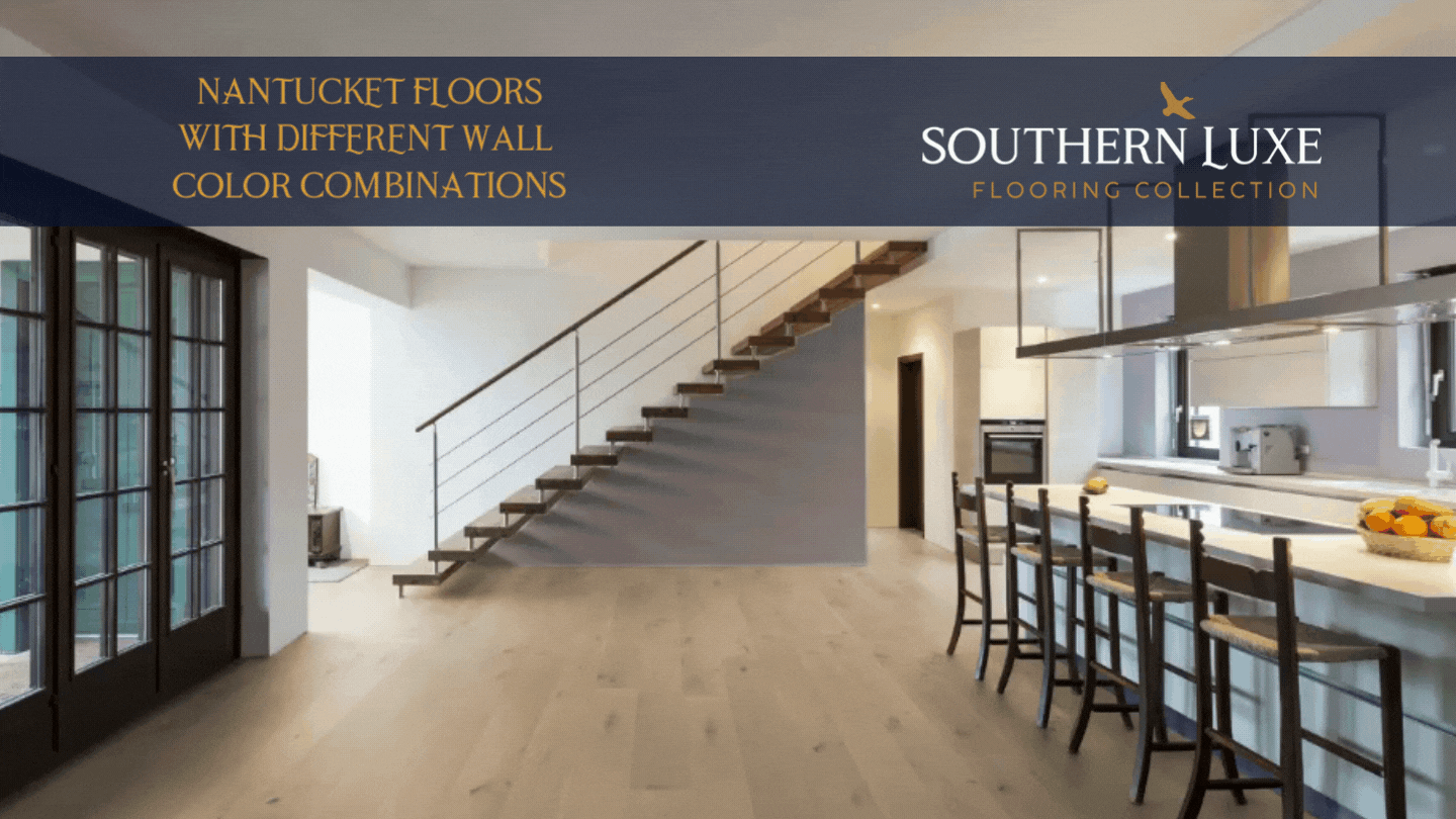 Light floors with different wall color combinations